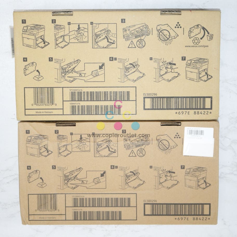 2 New OEM Xerox Phaser6510, VersaLink C500, C600 Waste Toner Cartridge 108R01416