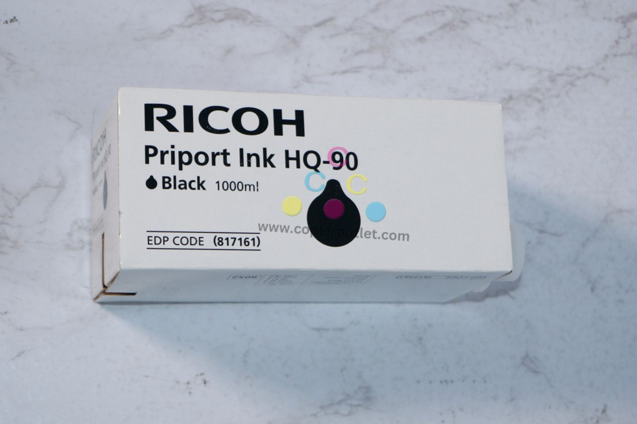 New OEM Ricoh DD6650P, HQ7000, SP1000SF Black Priport Ink HQ-90 / 817161