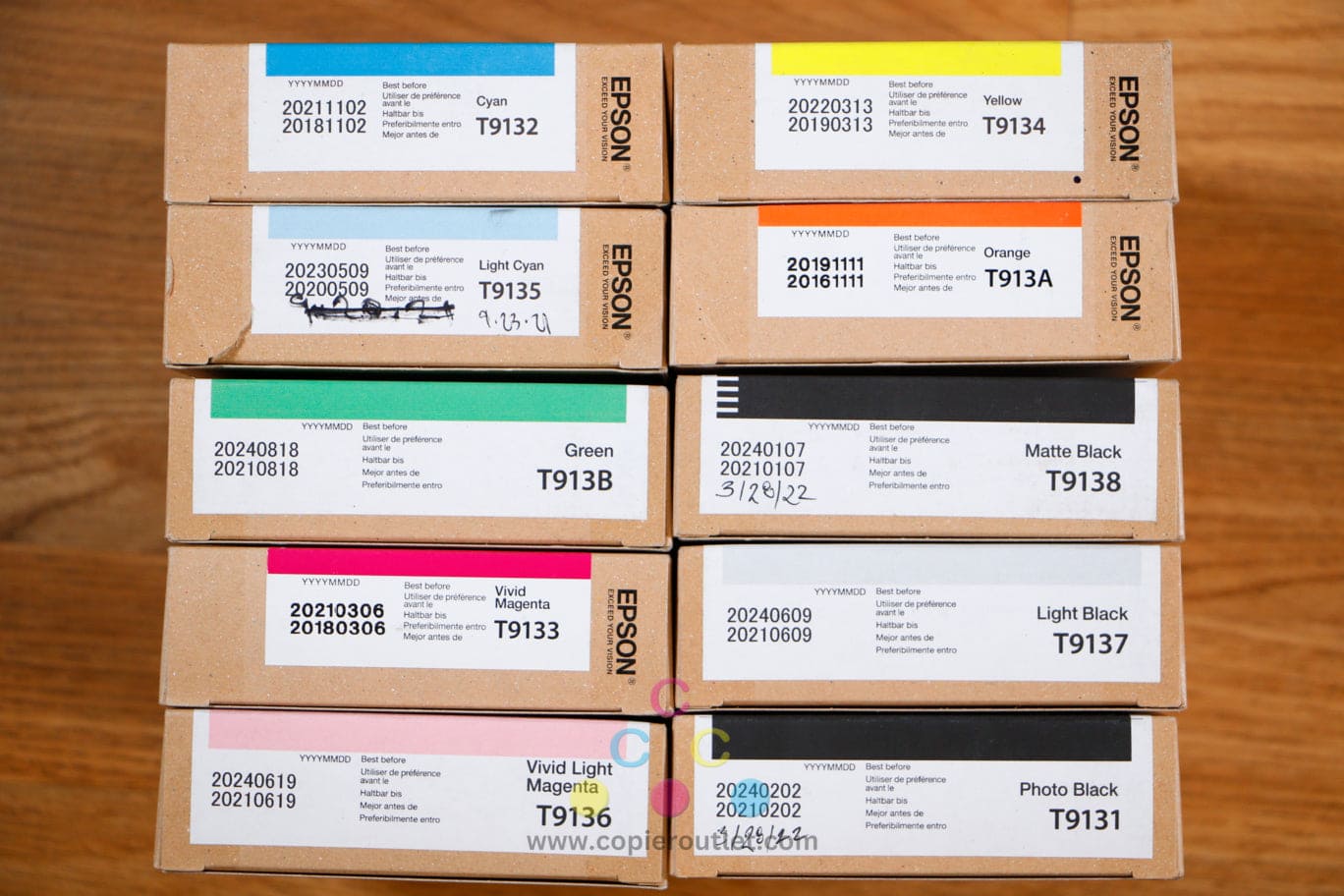 10 Epson HDR Ink C,LC,LM,M,Y,O,G,LK,PK,MBK 200ml Toner Cartridges SC-P5000 5070!