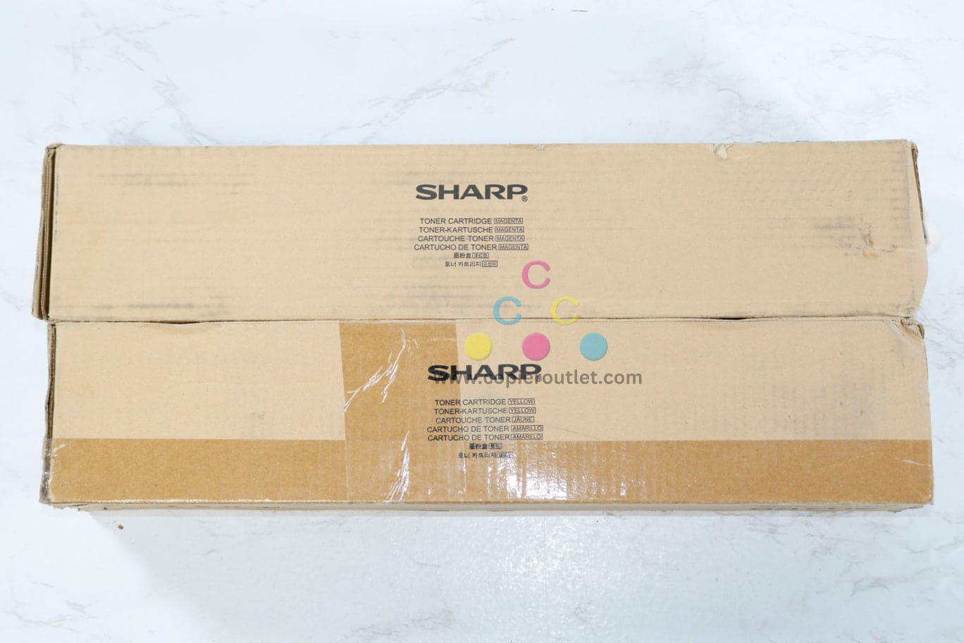 2 Cosmetic OEM Sharp MX-6500N,MX-7090N,MX-7500N Toners MX-75NT-MA, MX-75NT-YA