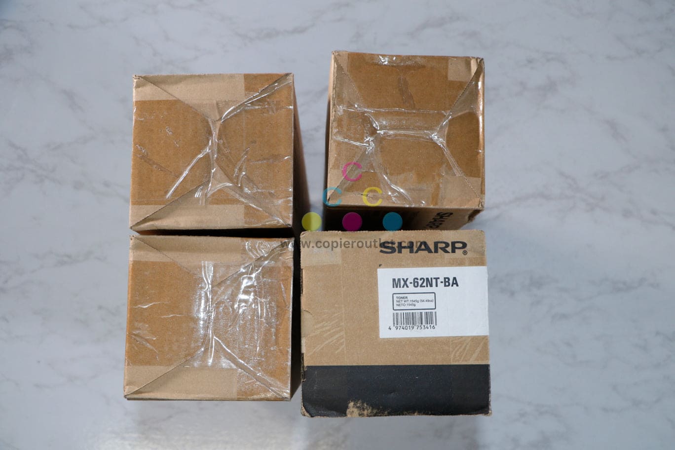 Cosmetic Genuine Sharp MX-62NT CMYK Toner Set For MX-6240N 6500N 6580N 7040N 7090N 7500N