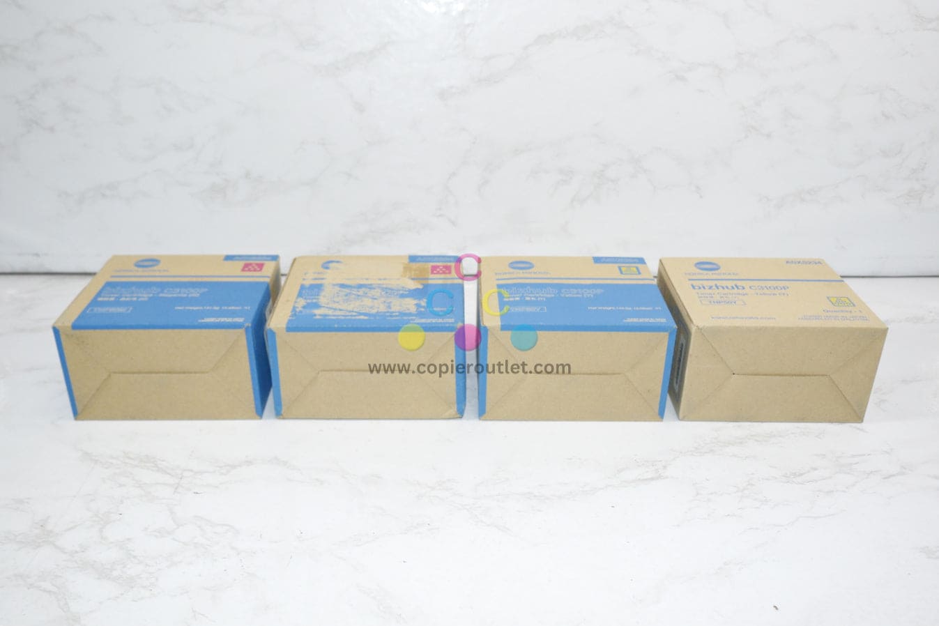 4 OEM Konica Minolta Bizhub C3100P MMYY Toner Cartridges TNP50M & TNP50Y