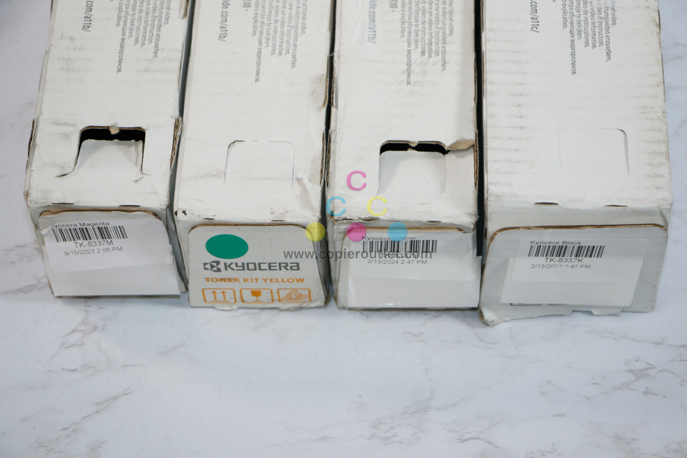 4 Cosmetic OEM Kyocera Taskalfa3252ci, CS3252ci MYYK Toners TK-8337M,TK-8337Y,TK-8337K