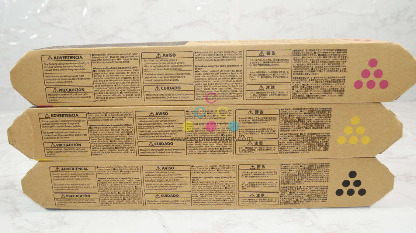 3 OEM Ricoh Savin Lanier IM C400 MYK Toners 842370,842372,842373