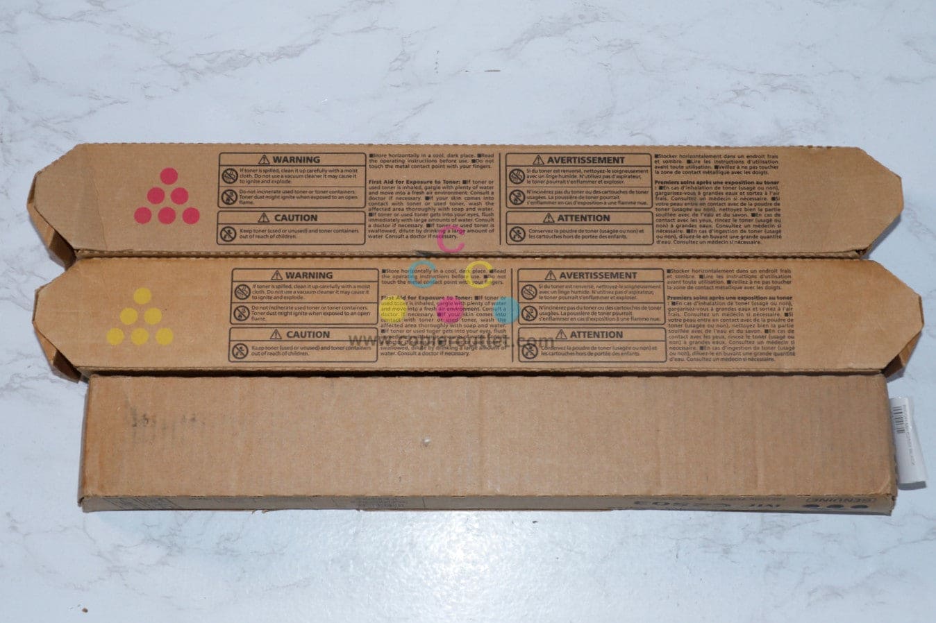 3 OEM Ricoh MP C2503,C2003,C2004,C2504 MYK Toners 841918, 841922, 841923