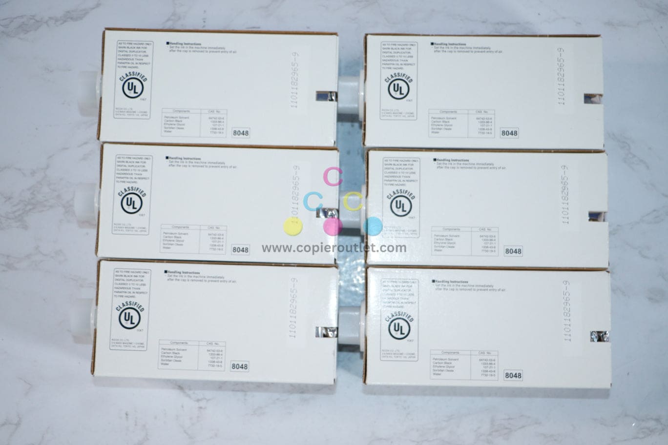 6 New OEM Savin 3350DNP,3360DNP Type 3360, 817157 (Product Code 4570) Black inks