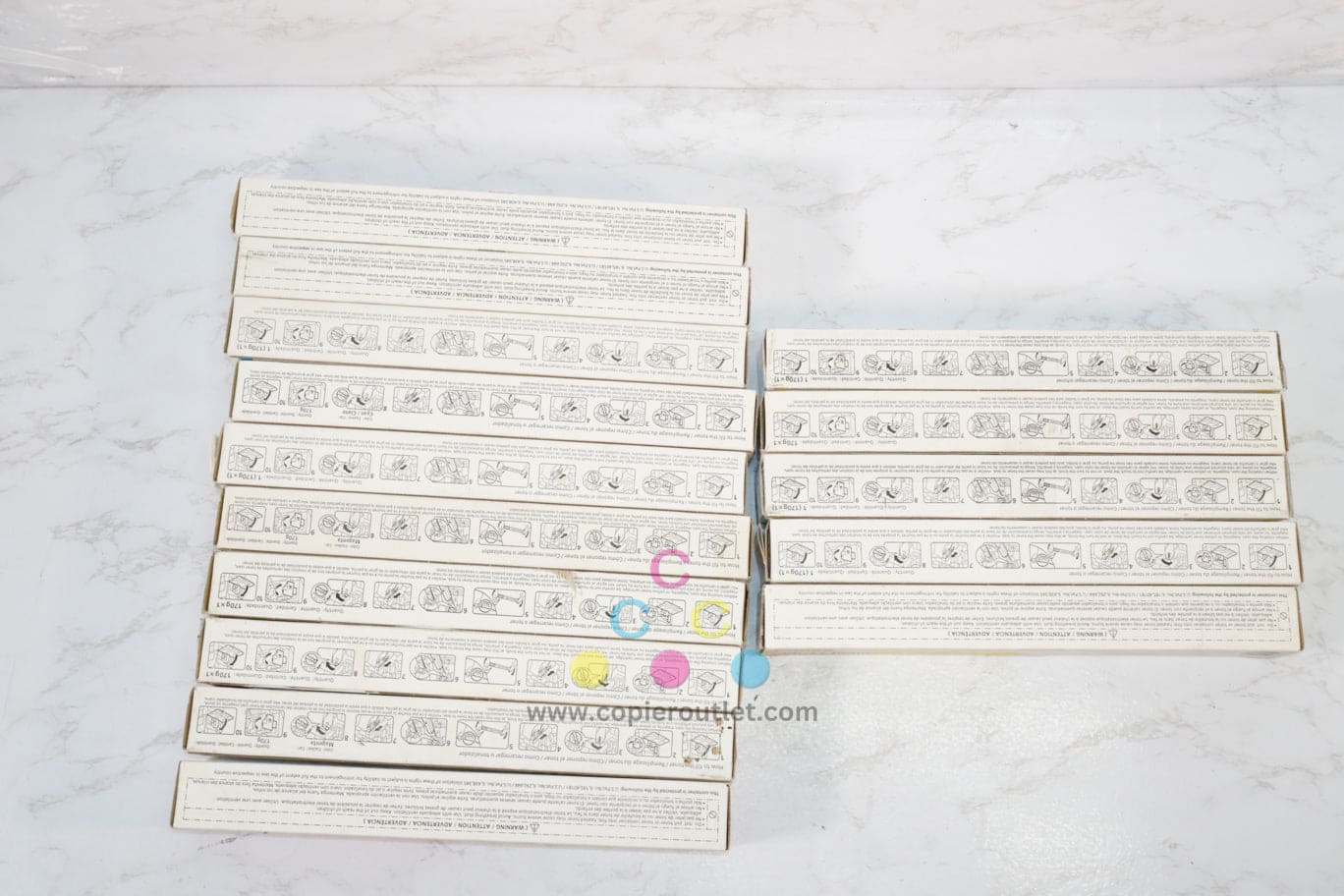 Lot of 15 OEM Canon iR C2570,C3100,C3170,C3180 GPR-13 CMY Toners Same Day Ship!