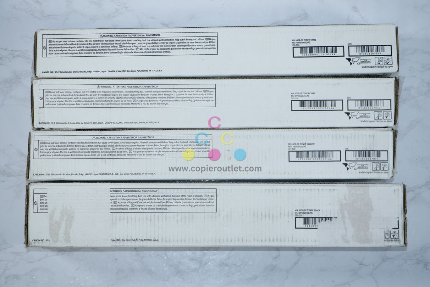 Cosmetic Genuine Canon iR ADV C7565 C7570 C7580 C7770 GPR-56 CCYK Toner Carts