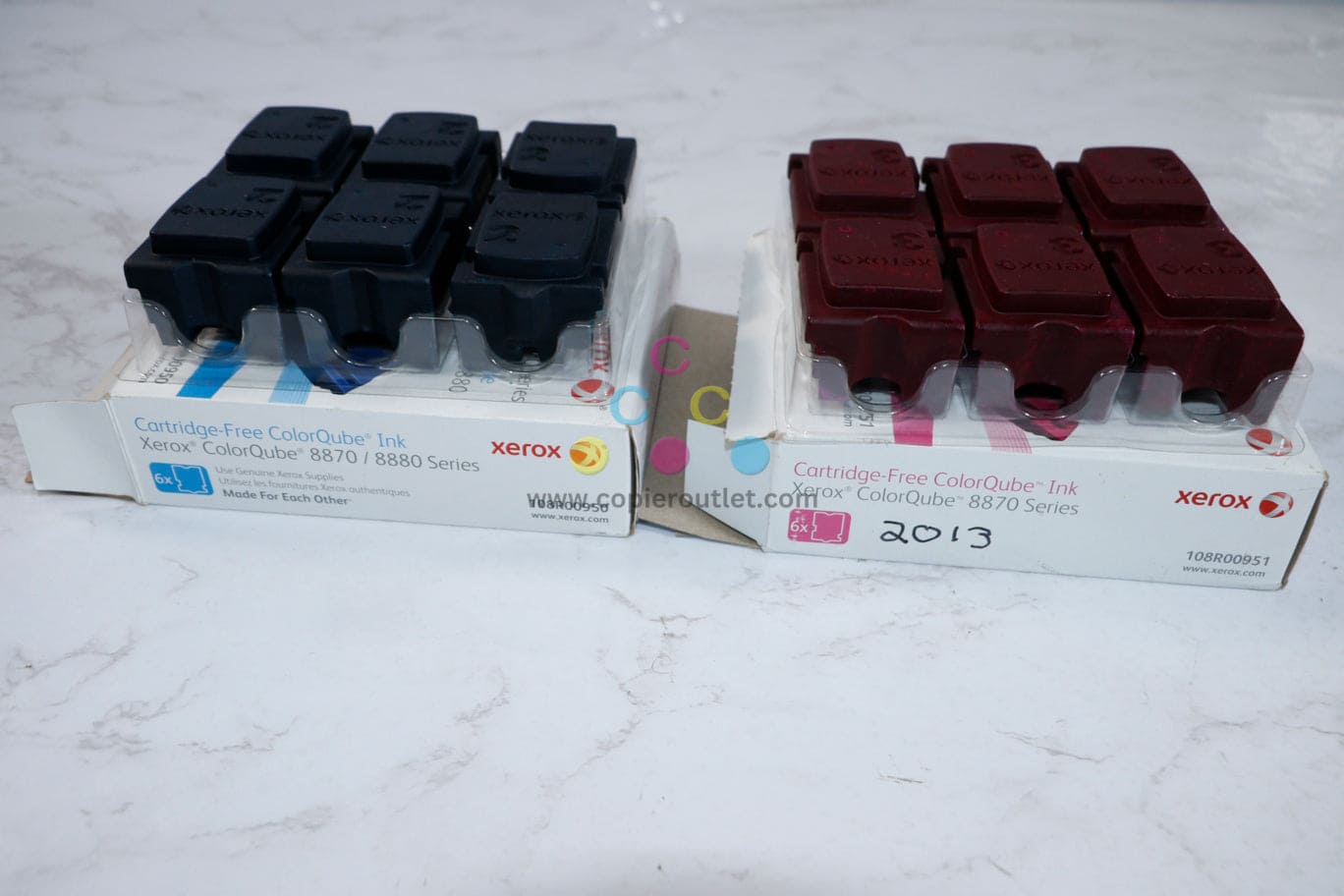 Open Box OEM Xerox ColorQube 8870 CMYK Solid Inks 108R00950,51,52,53 (23 inks in total)