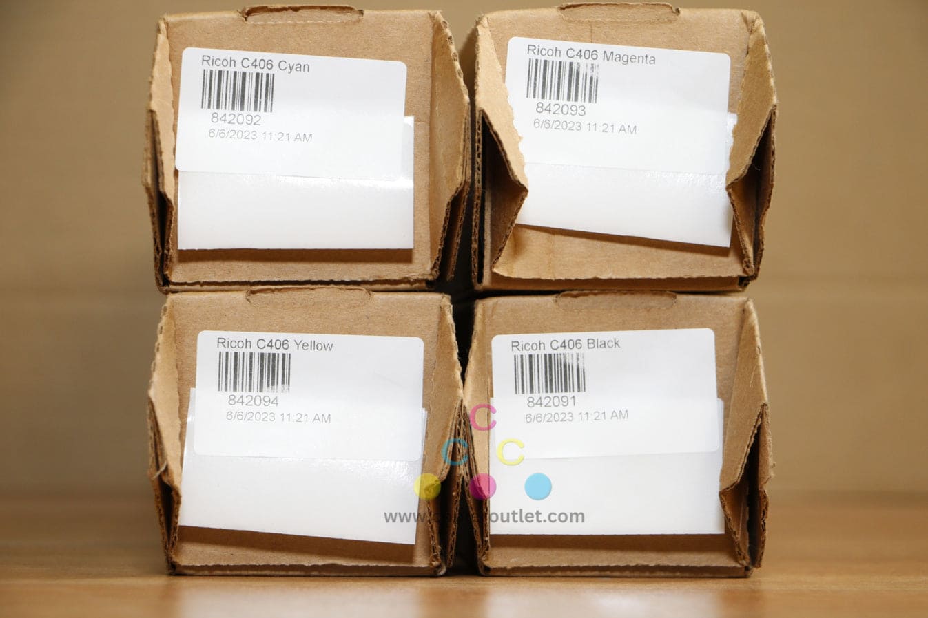 Genuine MP C406 CMYK Toner Cartridge Set Ricoh Savin Lanier MP C306 C307 C406 !!