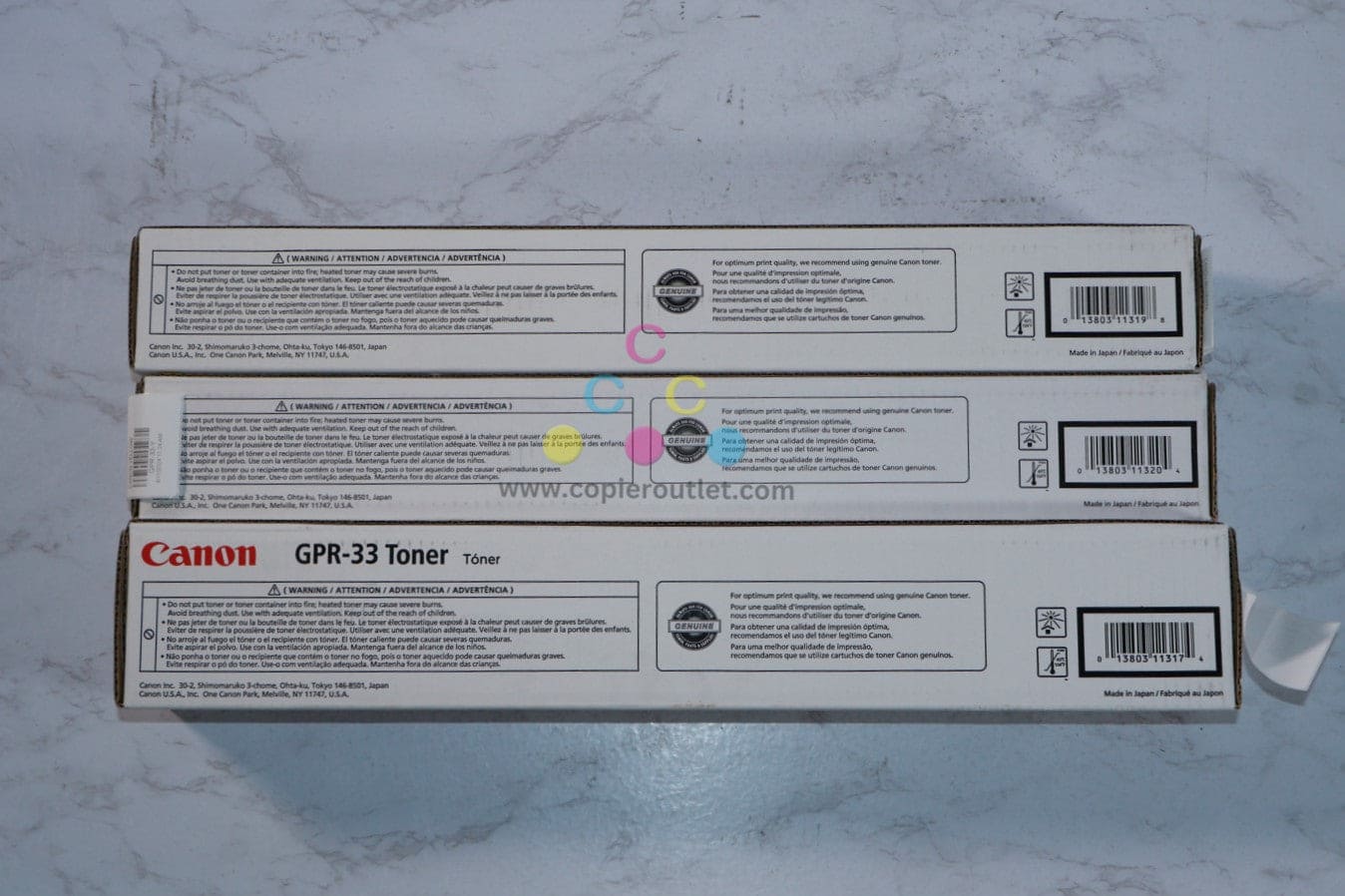 New Genuine Canon iRUNNER C7055,C7065,C7260,C7270 GPR-33 MYK Toner Cartridges