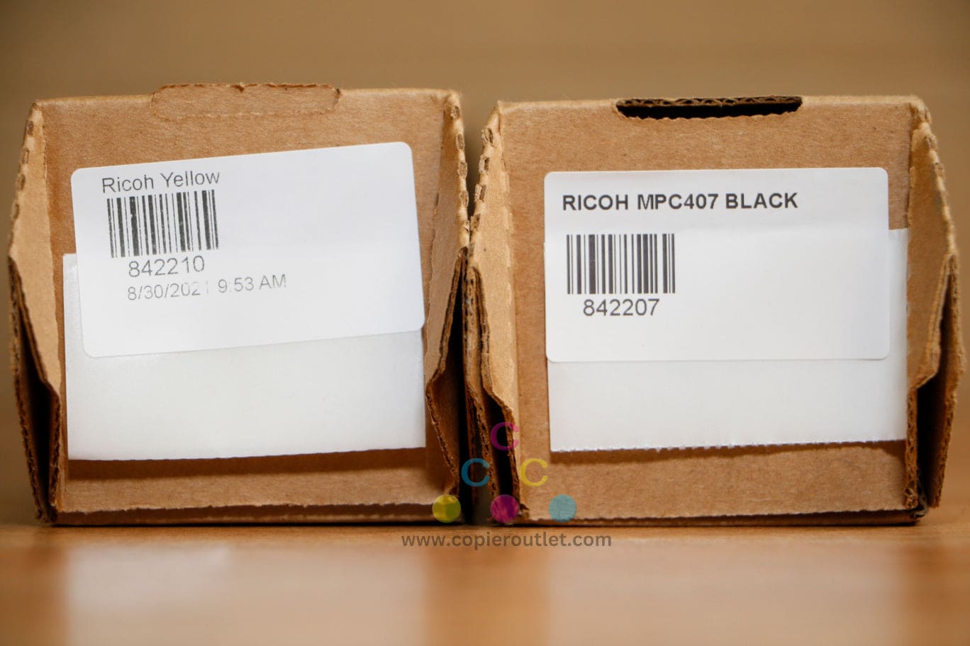 Genuine Yellow & Black Print Cartridge Ricoh MP C407 842210 842207 Same Day Ship