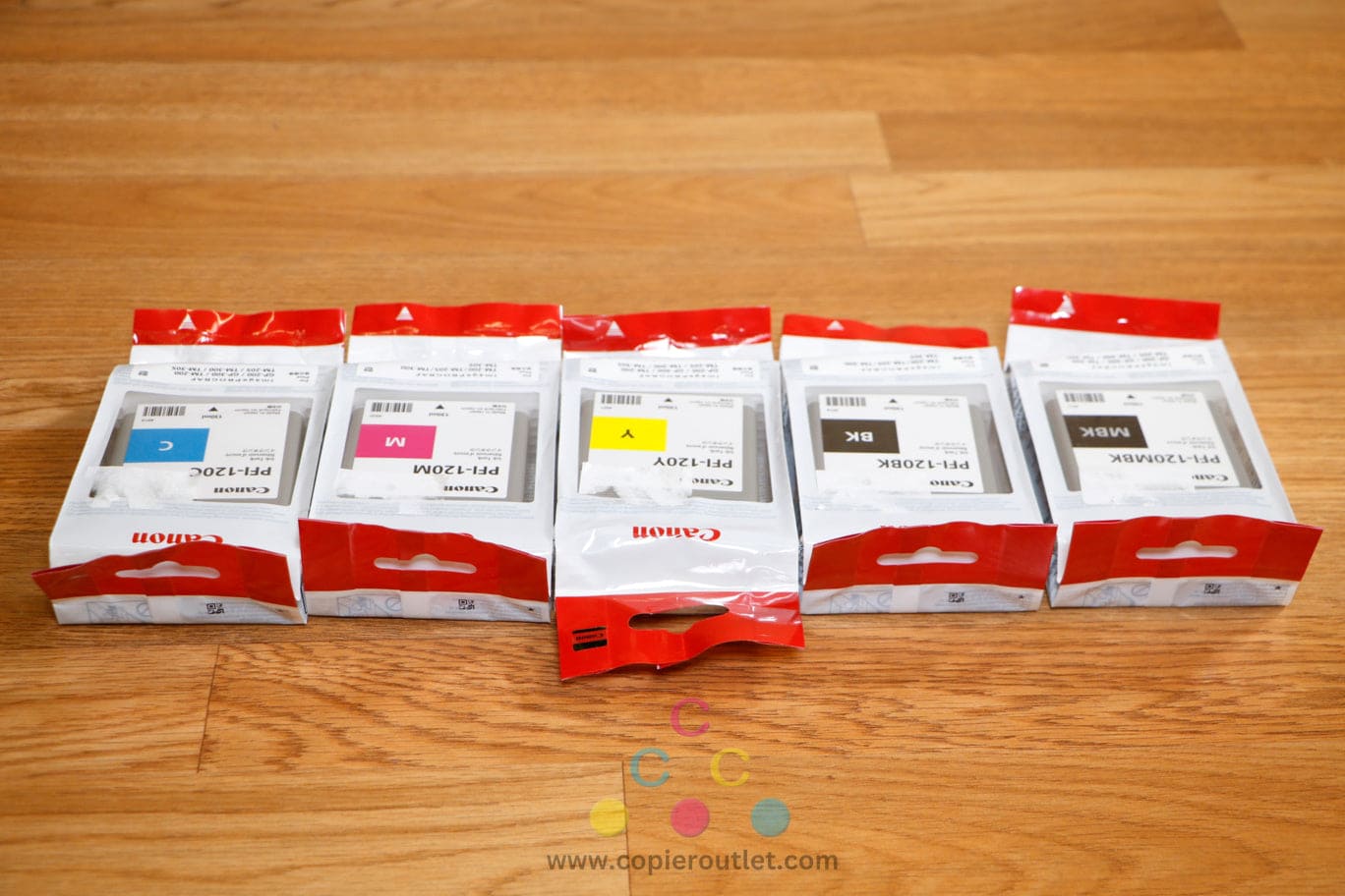 Genuine Canon PFI-120 CMYBKMBK Ink Cart Set iPROGRAF TM-200 TM-205 TM-300 TM-305