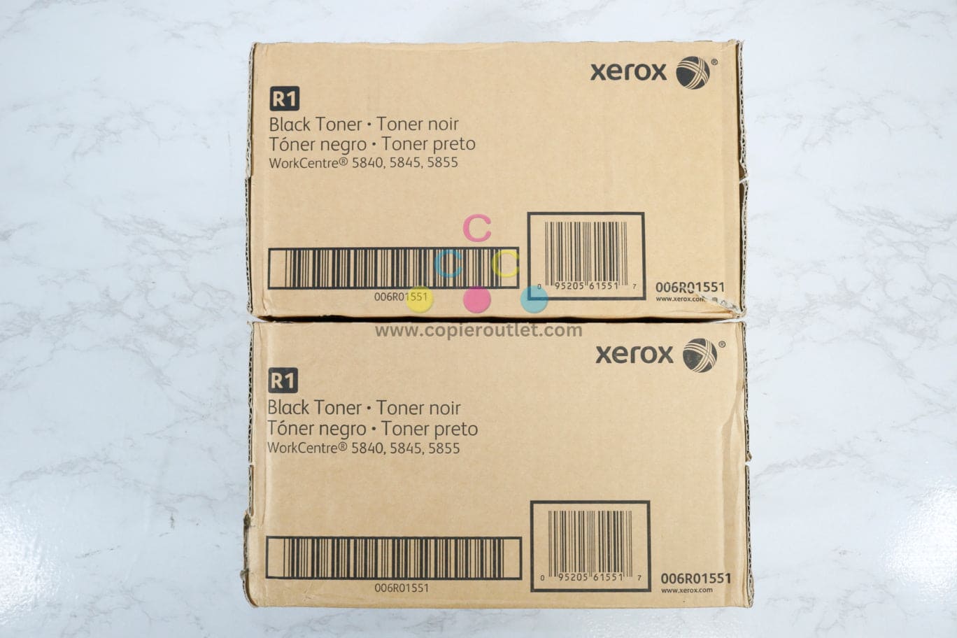 2 OEM Xerox WorkCentre 5840,5845,5855 Black Toner Cartridge 006R01551 (6R1551)