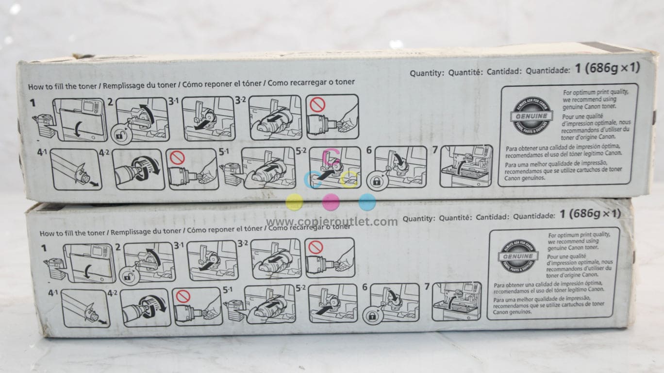 2 New OEM Canon imageRUNNER 1730,1740iF,1750 Black Toners GPR-39K 2787B003