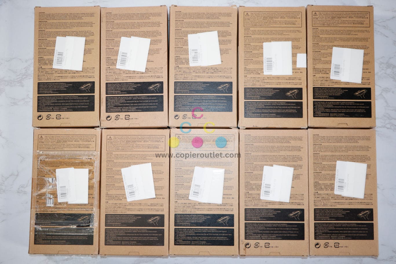 Lot Of 10 New OEM Epson Stylus Pro 4900 O,G,C,VM,Y,VLM,MBK Inks T653A/B, T6532-T6538
