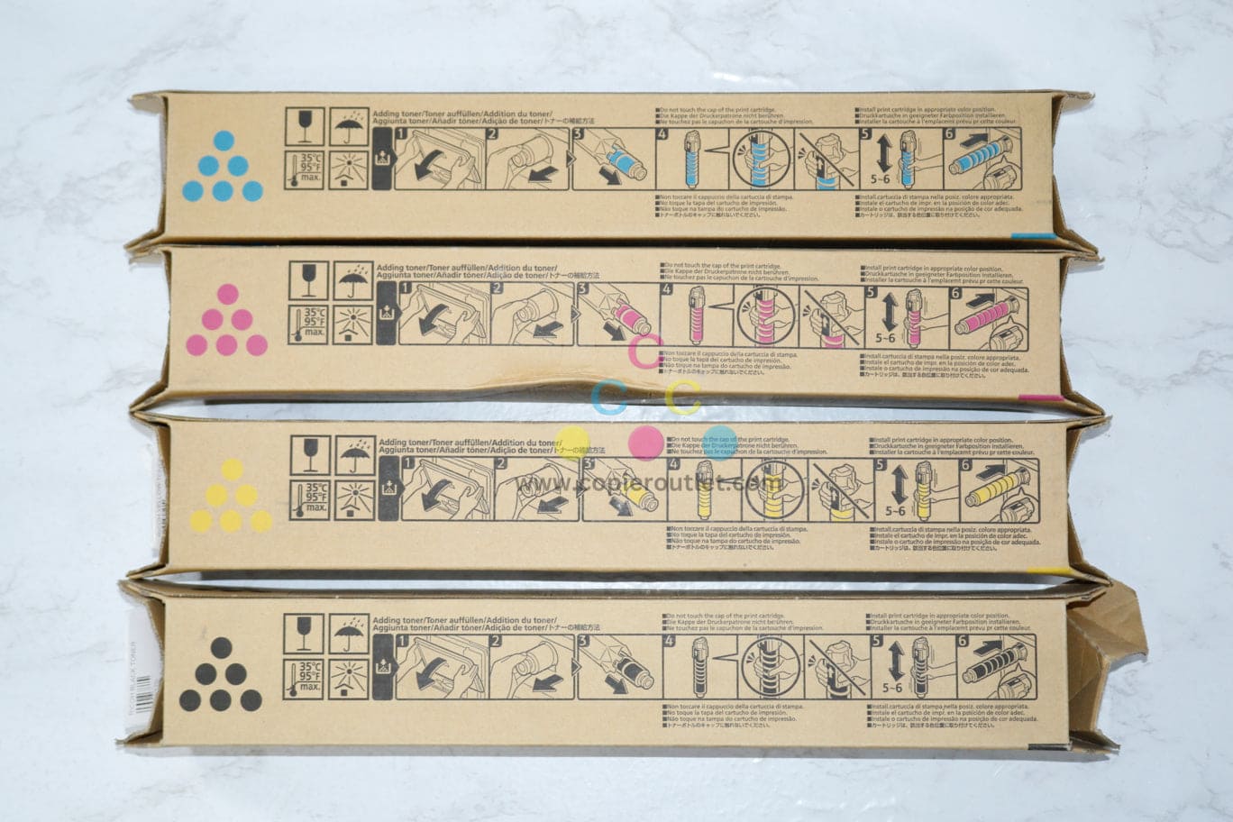 New OEM Ricoh Savin Lanier IM C400 CMYK Toner Set 842370,842371,842372,842373