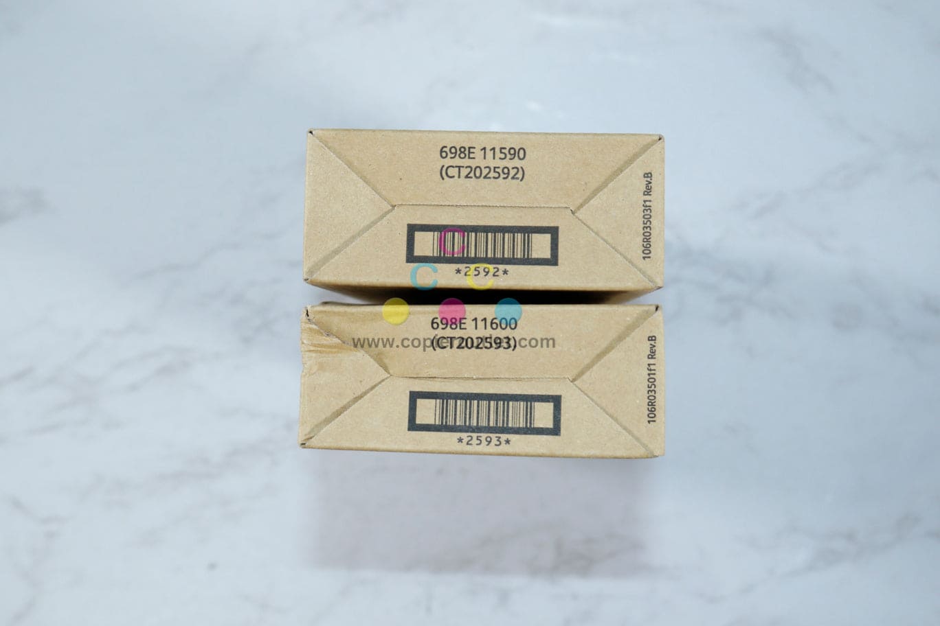 2 OEM Xerox VersaLink C400,C405 Mag & Yellow Standard Capacity Toner 106R03501,03