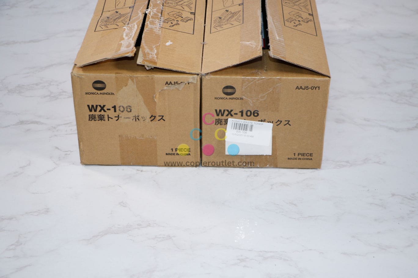 2 Open OEM Konica Minolta BH308e,368e,458e Waste Toner Boxes WX106 (AAJ50Y1)
