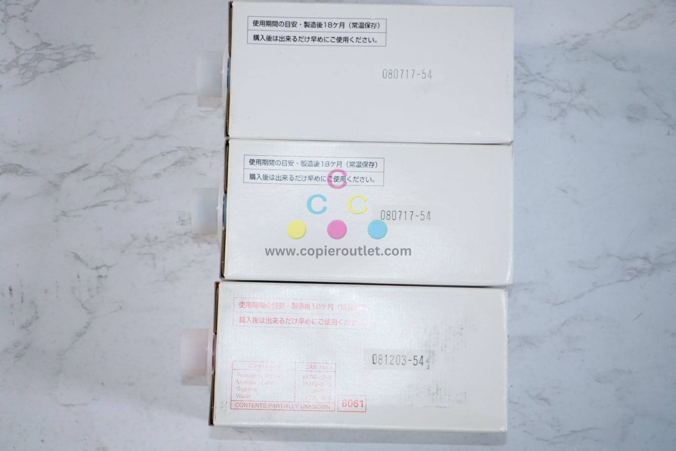 3 OEM Ricoh HQ7000, HQ9000 Duplicator Ink Type VII Navy (613714) & Red (893233)