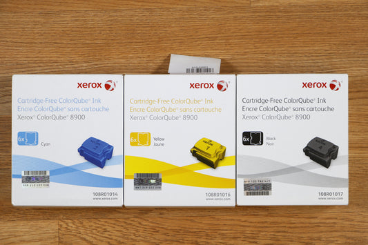 Genuine Xerox CYK Cartridge-Free ColorQube Ink ColorQube 8900 108R01014, 16, 17!