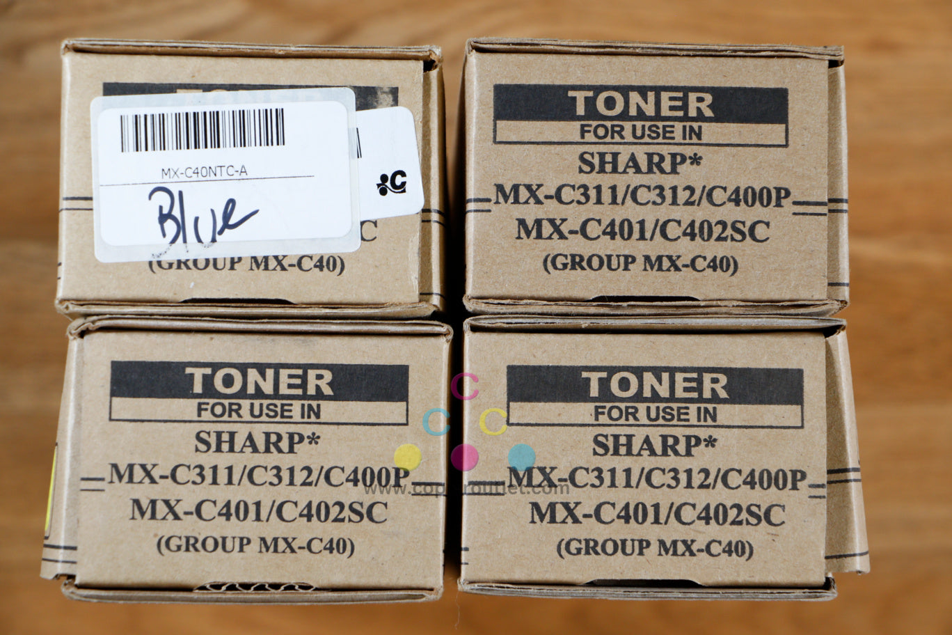 Compatible MX-C40NT CMYK Toner Cart Set Sharp MX-C311 MX-C312 MX-C400P MX-C402SC