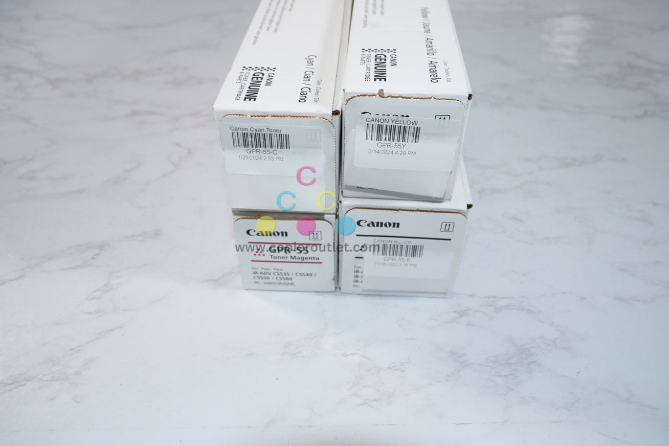 New OEM Canon Image Runner C5535,C5540,C5550,C5560 GPR-55 CMYK Toners