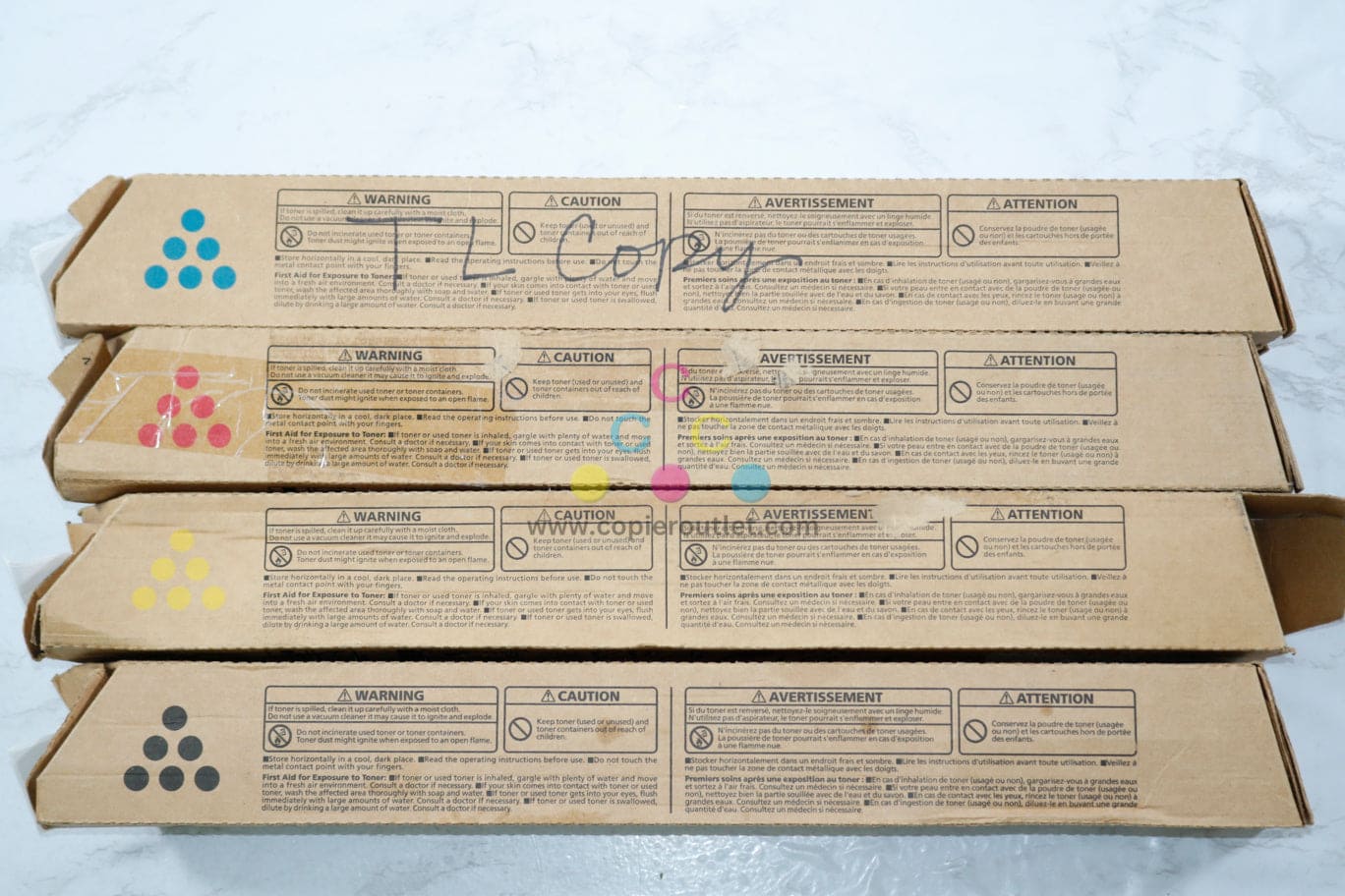 4 Cosmetic OEM Ricoh MP C3002,C3502 CMYK Toners 841735,841736,841737,841738