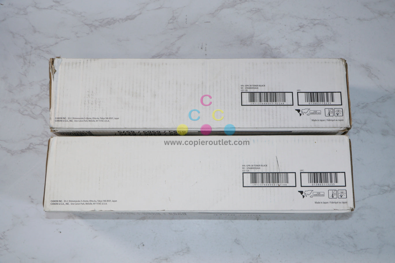 2 New/Open Genuine Canon imageRUNNER 6055, 6065, 6765, 6780 Black Toner GPR-38