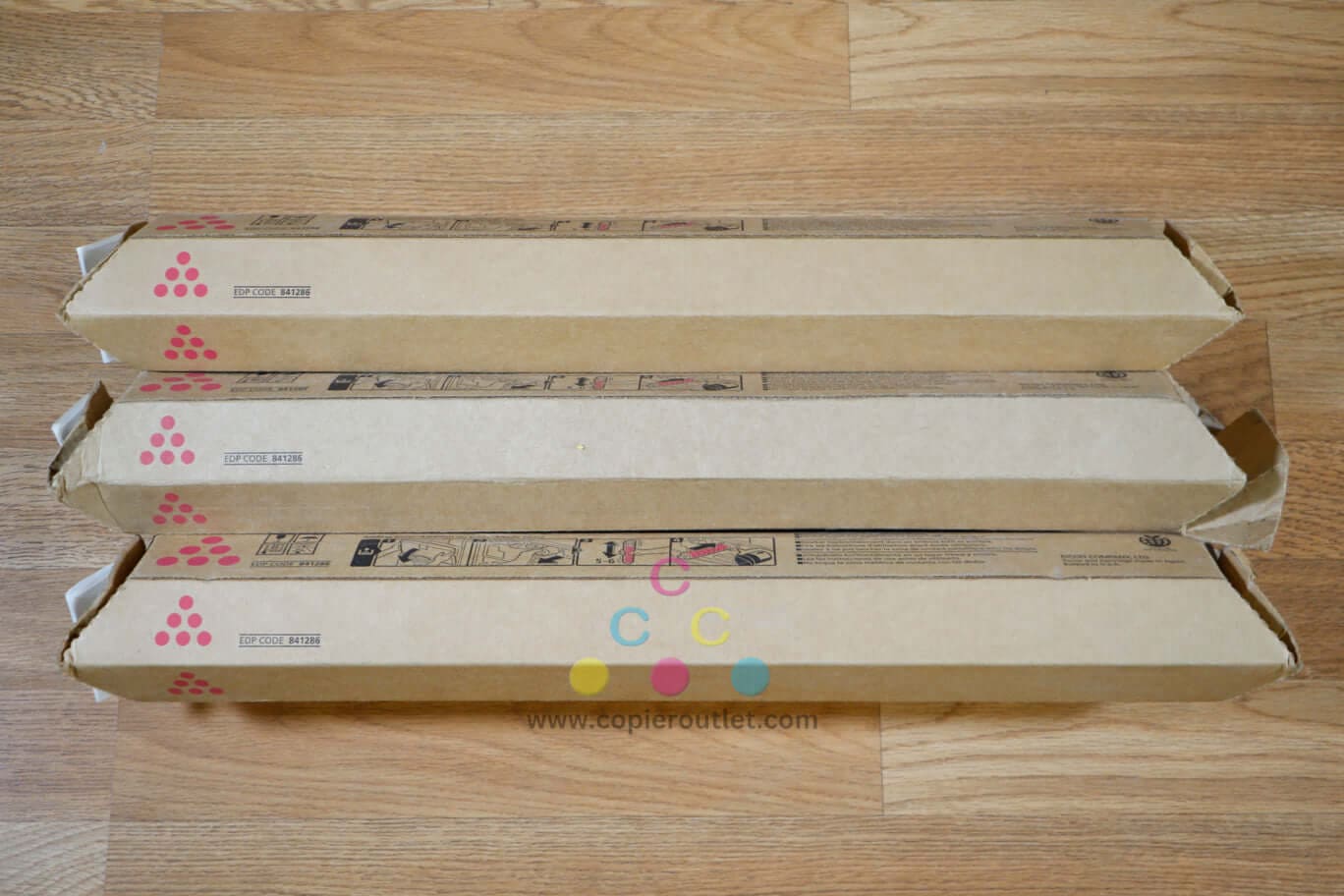 Lot of 3 Ricoh Savin Lanier 841286 Magenta Print Cartridge MP C5000 C5050 LD550C