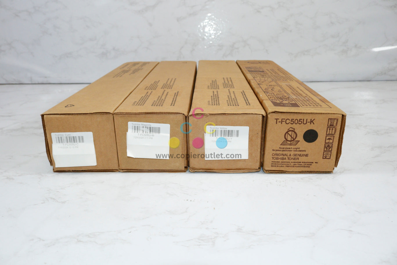 4 OEM Toshiba e-STUDIO 2505AC,3005AC,5005AC T-FC505U CMYK Hi Yield Toners