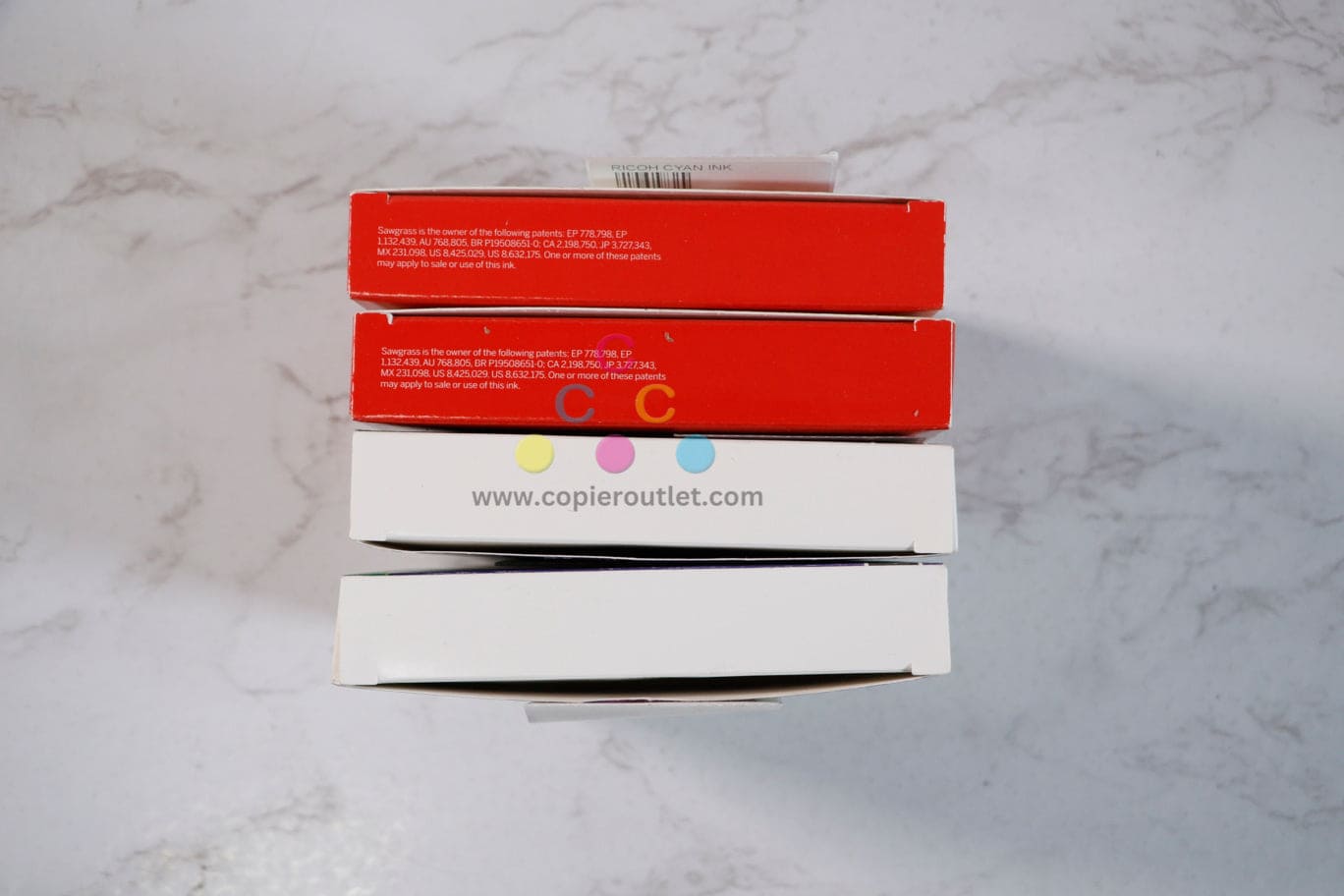 4 Sawgrass SubliJet Inks for Ricoh SG3110DN,SG7110DN CYKK 209221,209222,209224