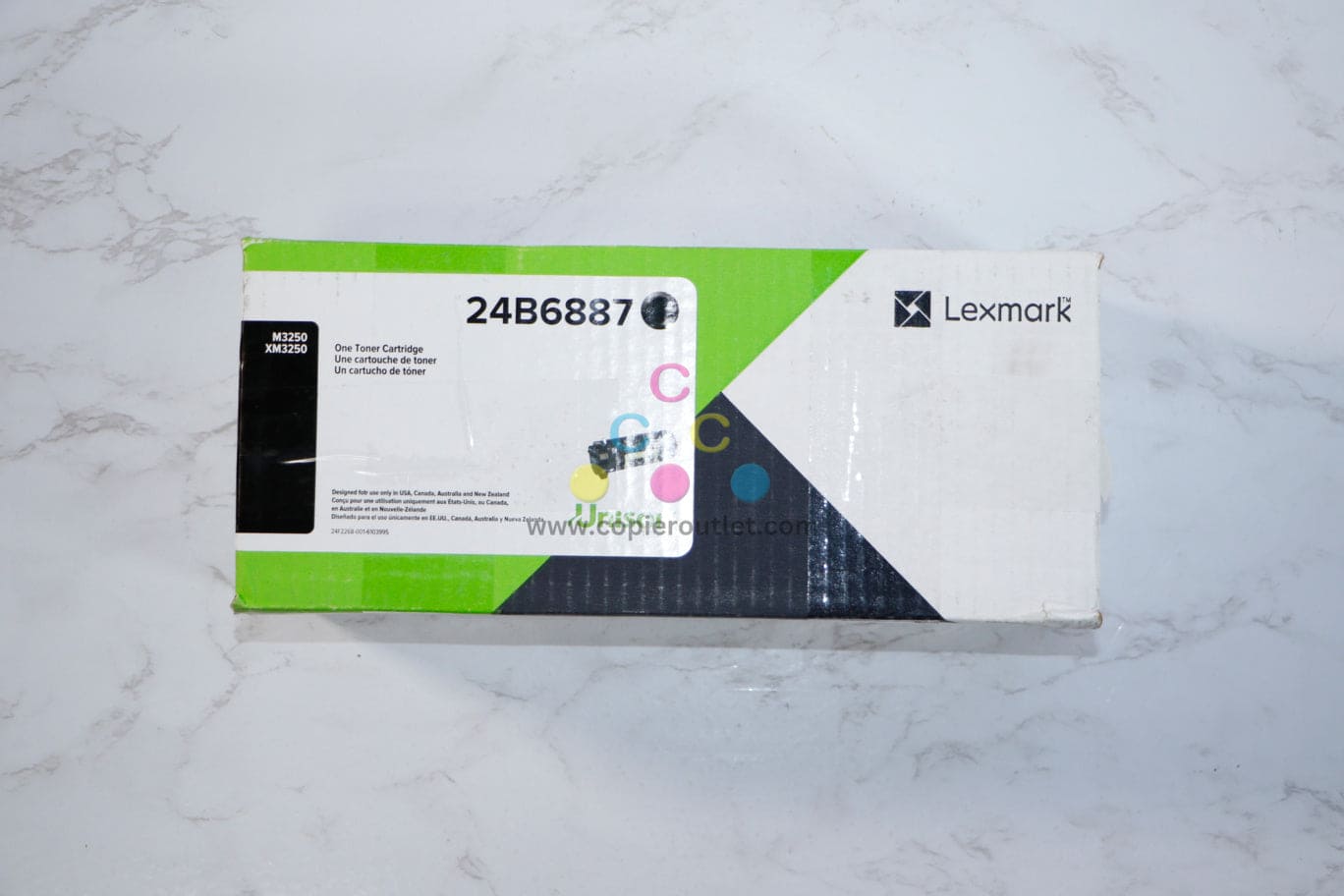 New OEM Lexmark M3250, XM3250 Black Toner 24B6887 Same Day Shipping