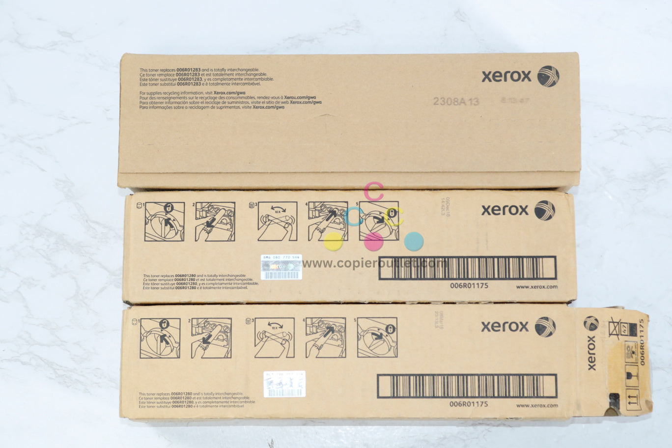 3 OEM Xerox WorkCentre 7228,7235,7245 YKK Toners 006R01175,006R01178 (1 Open Black)