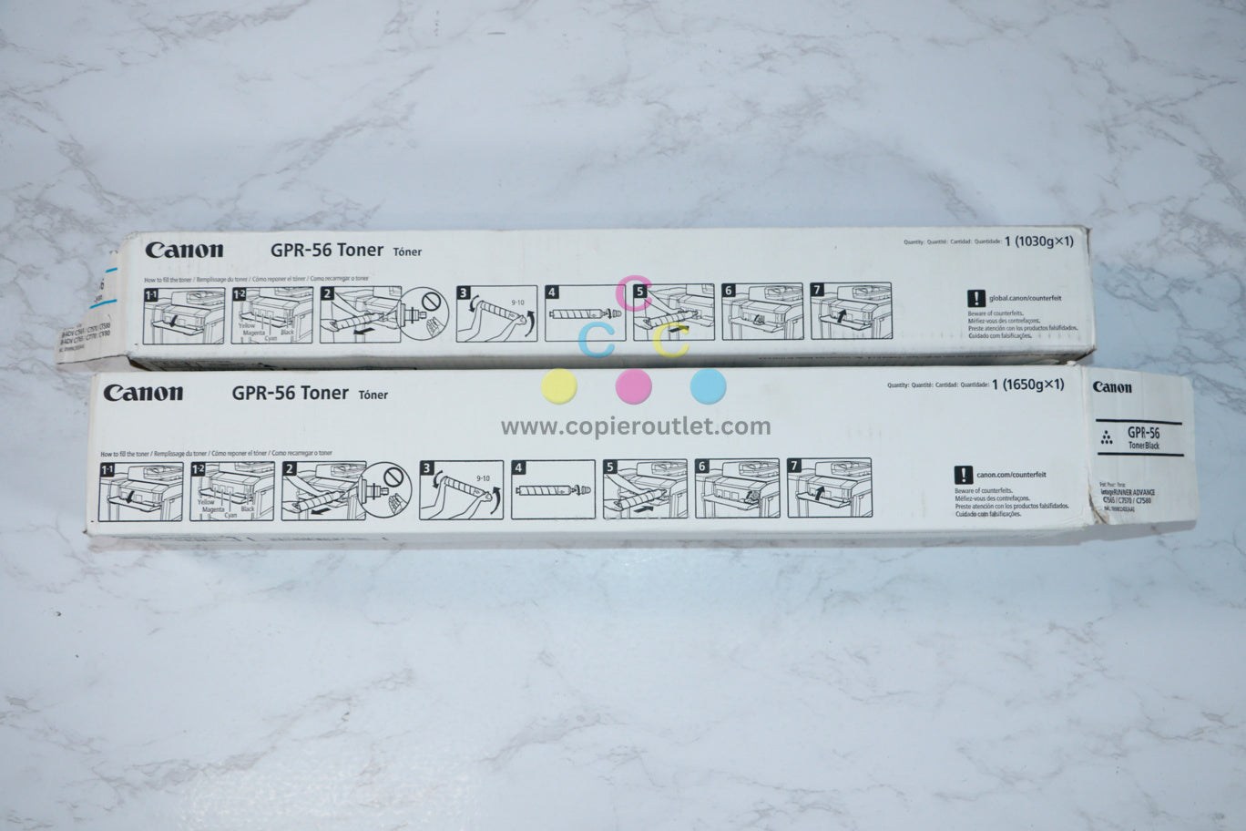 Open OEM Canon iRADV C7565/ C7570/ C7580/ C7765/ C7770 GPR-56 CK Toner Set