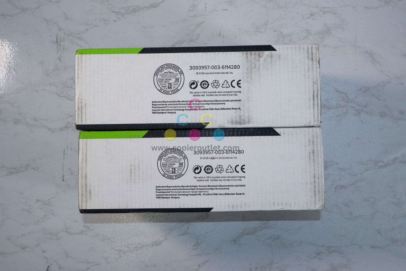 2 Cosmetic OEM Lexmark M5155, M5163, M5170 Extra High Yield Black Toners 24B6015