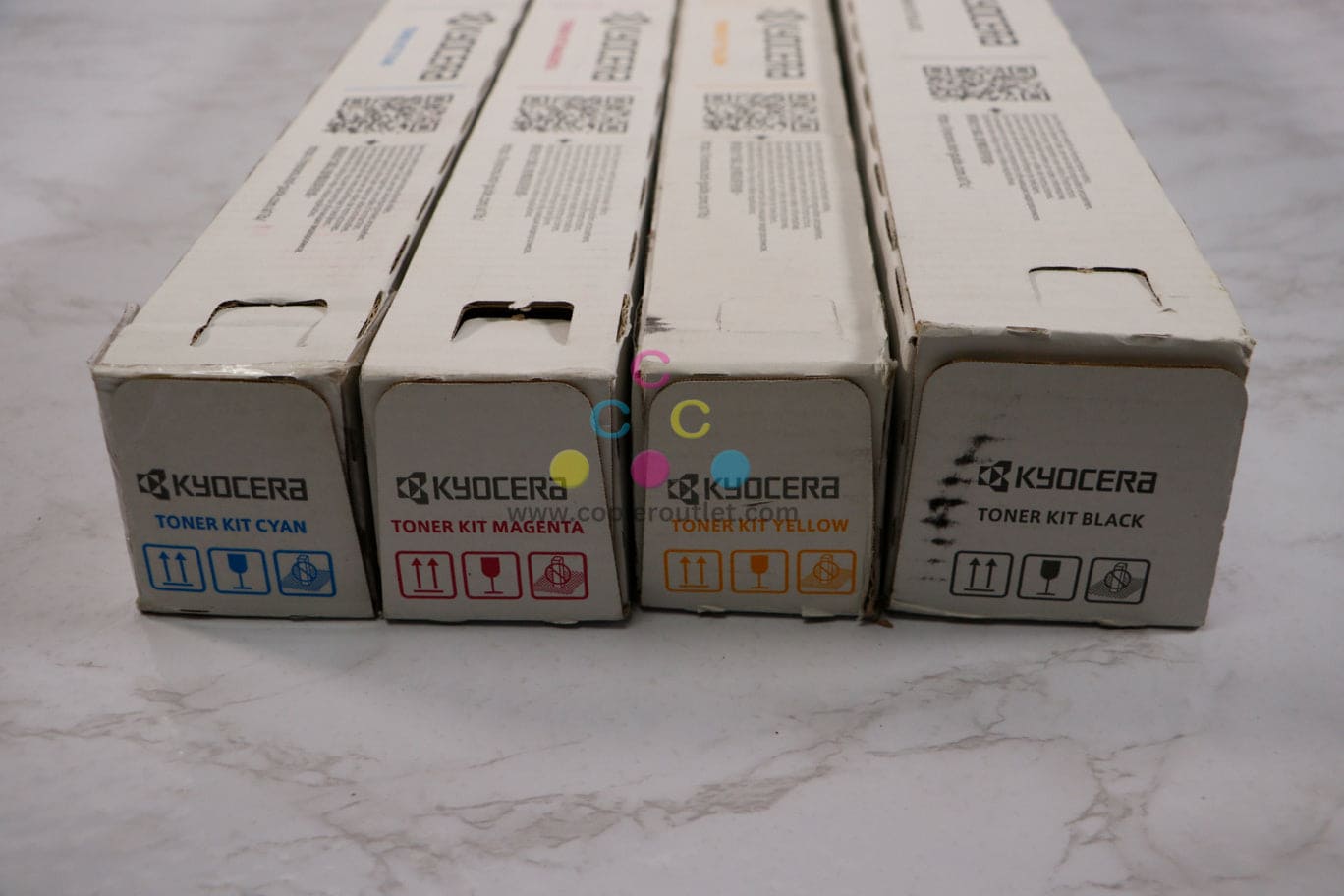 4 Open Box OEM Kyocera TASKalfa 3552ci/3553ci/4052ci/4053ci TK-8527 CMYK Toners