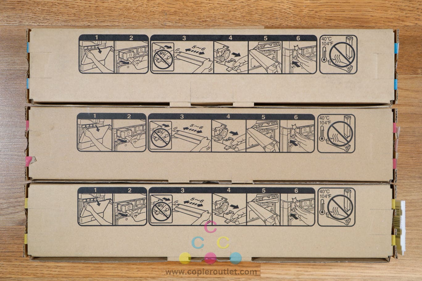 Genuine MX-C40NT CMY Toner Cartridges Sharp MX-C311 MX-C312 MX-C400P MX-C402SC !