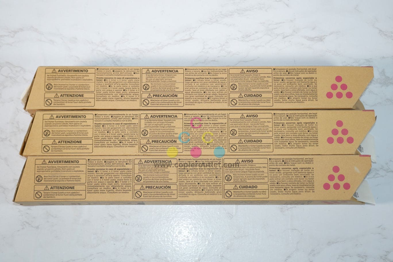 3 New OEM Ricoh MP C3002 / MP C3502 Magenta Toner Cartridges 841649