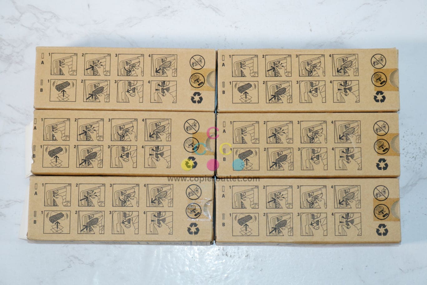 6 New OEM Dell 1320c, 1320cn, CCMMMK Toner Cartridges KU051, WM138, DT615