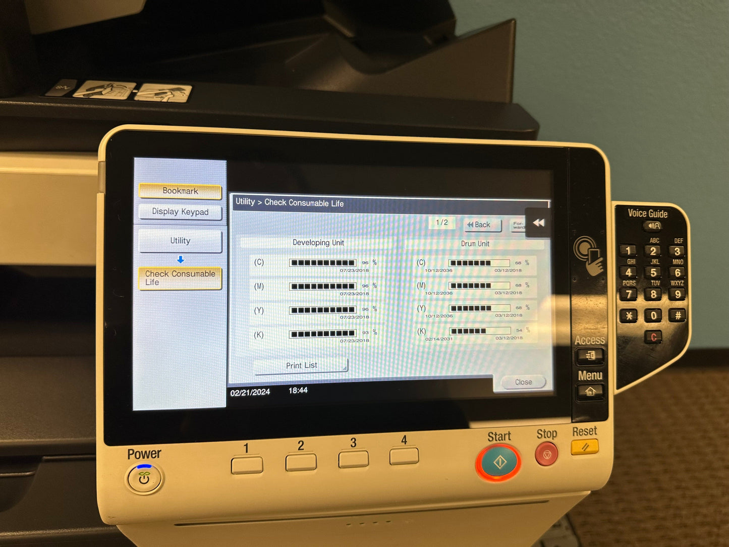 Konica Minolta Bizhub C658 Color Copier Printer Booklet Finisher Low Usage 43k