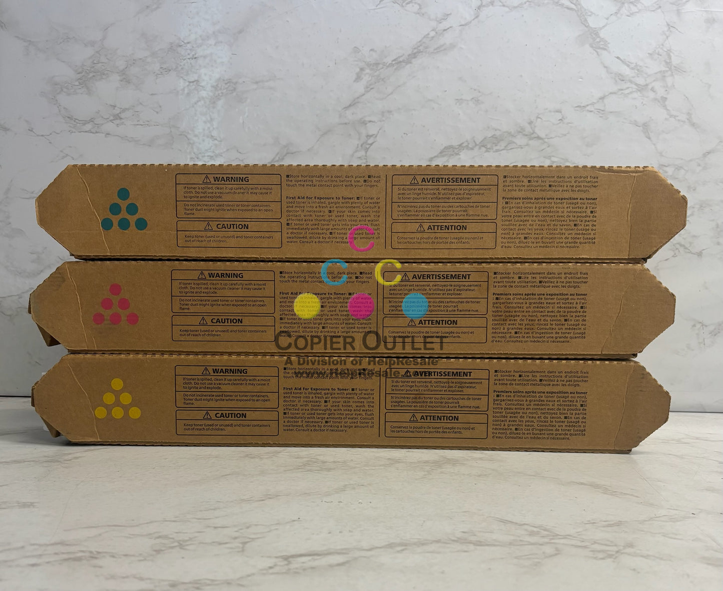 3 Genuine Ricoh MP C306,C307,C406 CMY Toners 842092,842093,842094 (No Black)