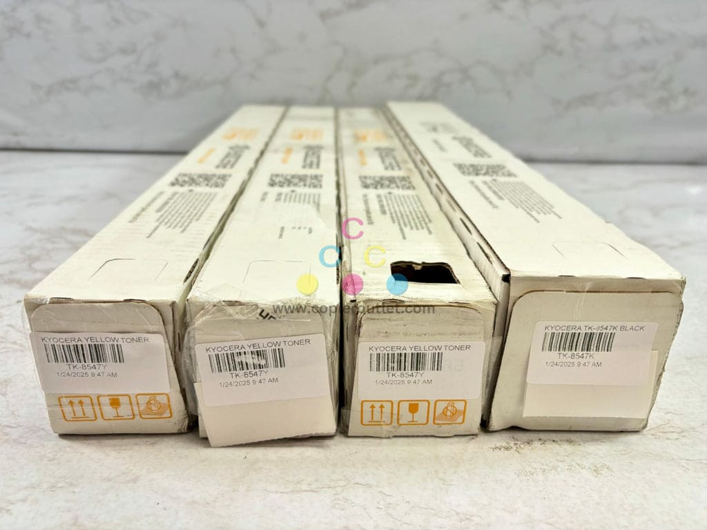4 OEM Kyocera/Copystar 4054ci,5054ci Yel & Black Toners TK-8547Y, TK-8547K