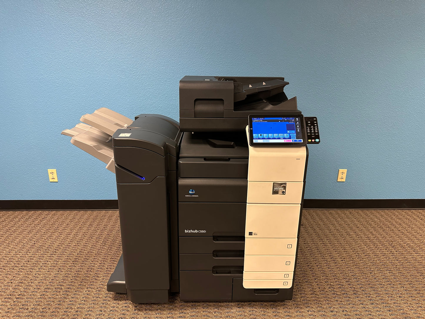 Konica Minolta Bizhub C550i Color Copier Printer Scanner Finisher Fax 310k Deal