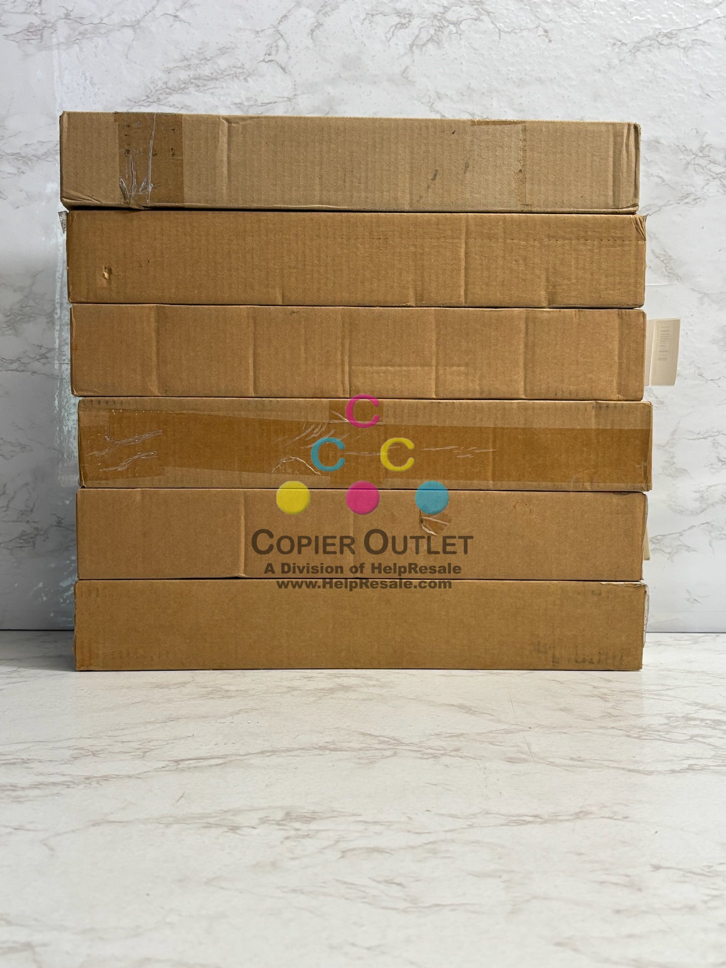 6 Cosmetic Genuine Konica BH C258,C308,C368 CCMMYK Toners TN324 (Plain Boxes)