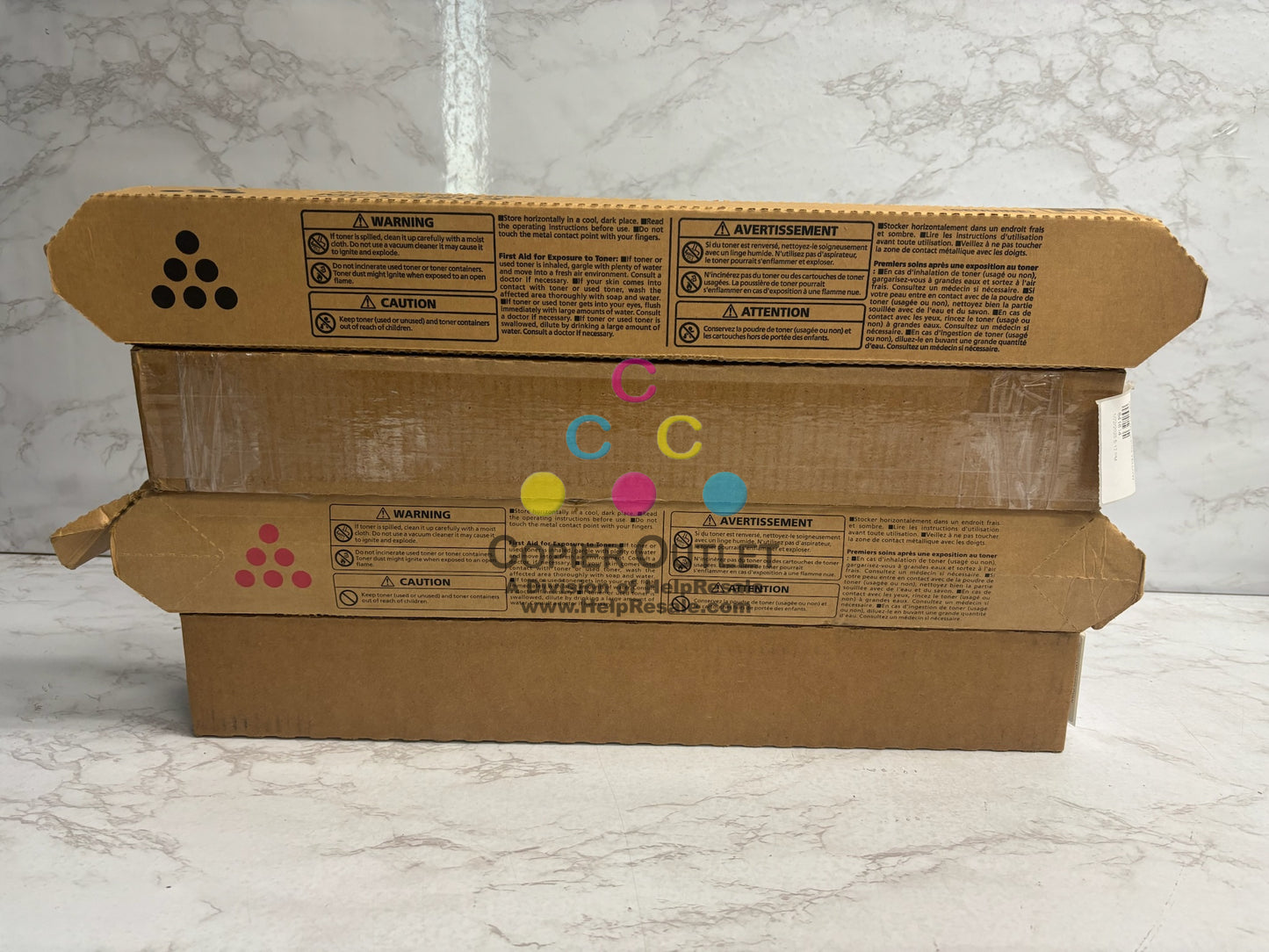 4 Genuine Ricoh MP C3503,C3003,C3004 CMYK Toners 841813, 841814, 841815, 841816