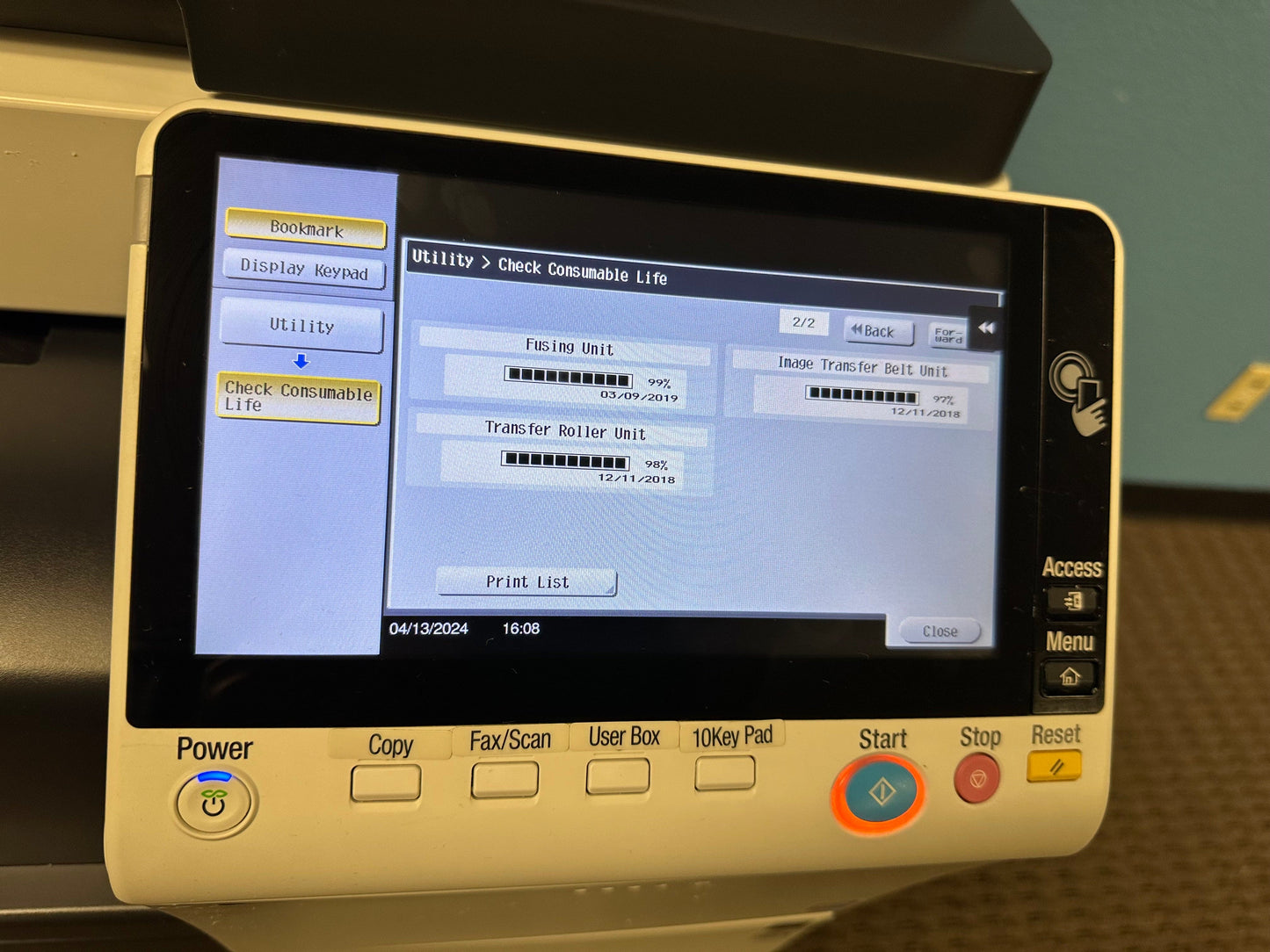 Demo Konica Minolta Bizhub C368 Color Copier Printer Scanner Fax Finisher 11K Use