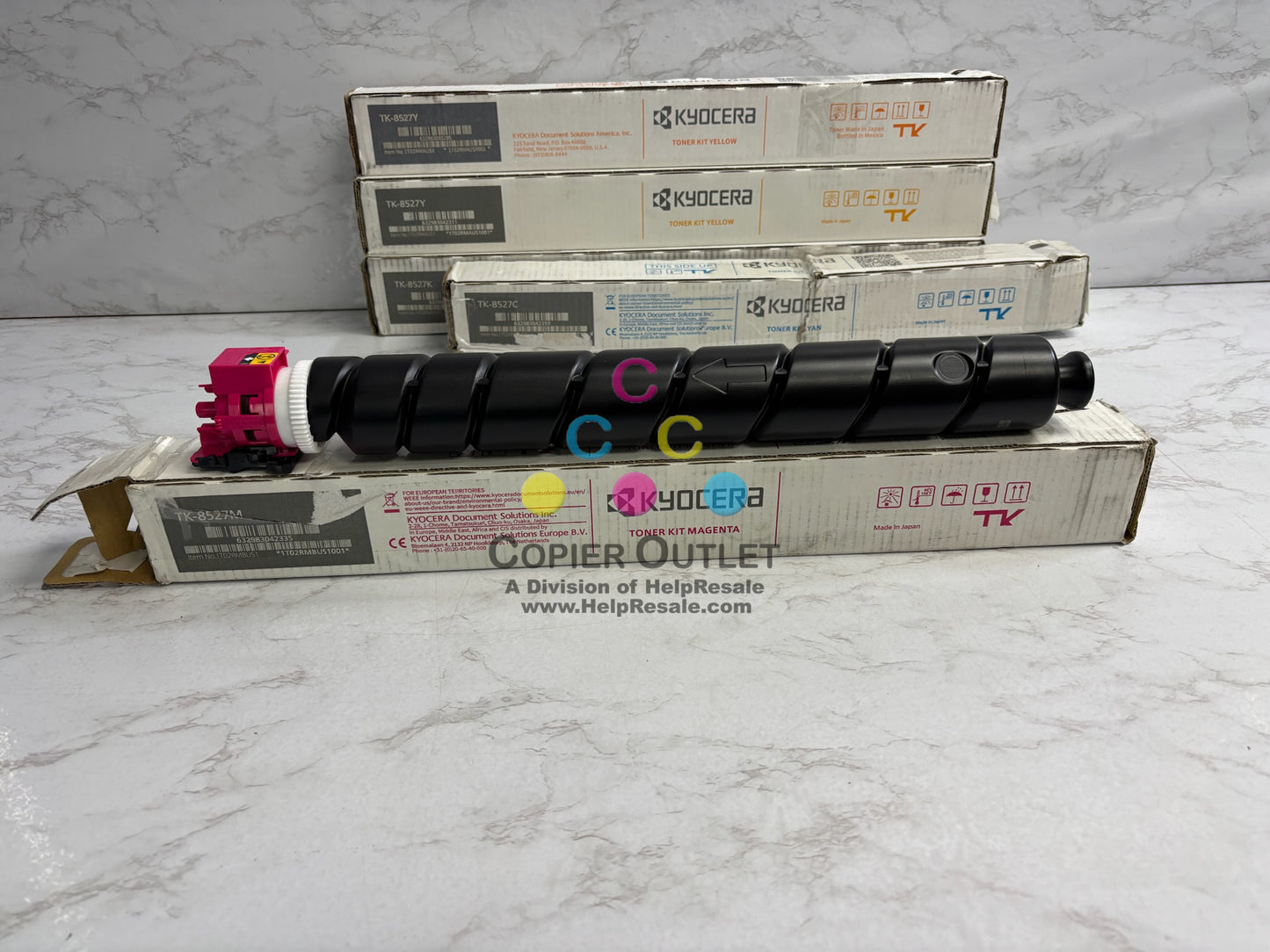 5 Open Genuine Kyocera TASKalfa 3552ci,3553ci,4052ci CMYYK Toners TK-8527