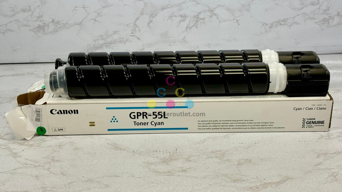 2 Open Genuine Canon iR-ADV C5535,C5540,C5550,C5560,C5750 GPR-55L Cyan Toners