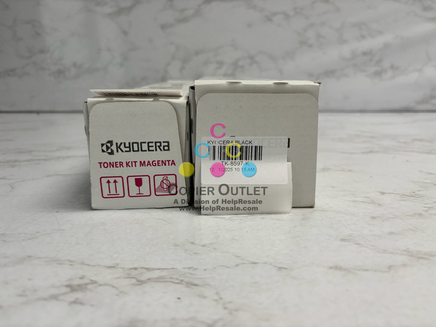 2 Genuine Kyocera MZ4001ci,MZ5001ci,MZ6001ci MK Toners TK-8597M, TK-8597K